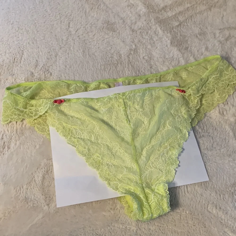 Size 4X / 26/28 Cacique Cheeky lace neon panty - Picture 3 of 5
